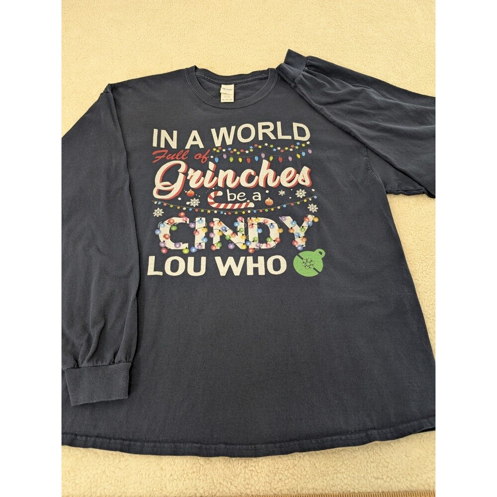 Cindy Lou Who Christmas Shirt 2XL Unisex Graphic Print Gildan All Cotton - Picture 1 of 7